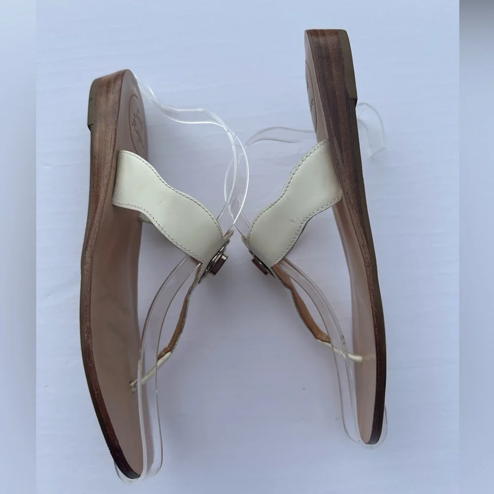 Jack Rogers White Larissa Flip Flop Thong Sandals Size 8.5